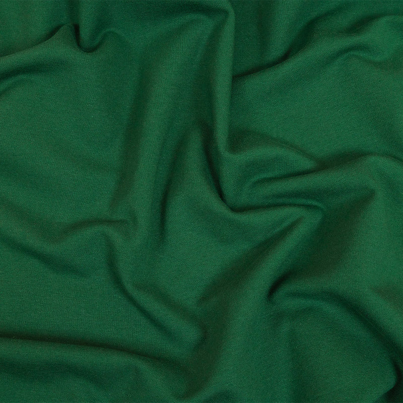 Fleece-Backed Stretch Cotton Knit - Forest Green - Cecil Collection