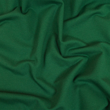 Fleece-Backed Stretch Cotton Knit - Forest Green - Cecil Collection