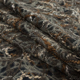 Designer Novelty Gray and Brown Felted Lace with Rope Design