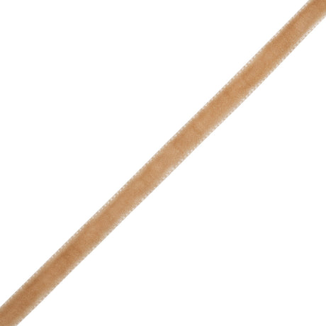 Single Faced Velvet Ribbon Made in Italy - 1/4" - Coffee - Sabine Collection