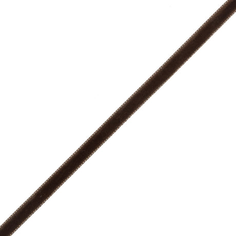 Single Faced Velvet Ribbon Made in Italy - 1/4" - Light Brown - Sabine Collection