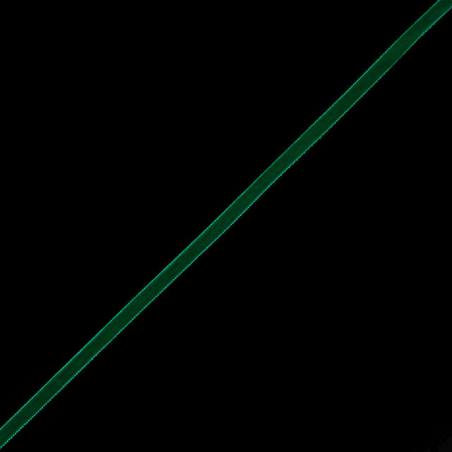 Single Faced Velvet Ribbon Made in Italy - 1/4" - Emerald - Sabine Collection