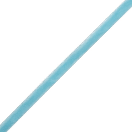 Single Faced Velvet Ribbon Made in Italy - 1/4" - Sky Blue - Sabine Collection