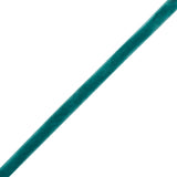 Single Faced Velvet Ribbon Made in Italy - 1/4" - Dark Turquoise - Sabine Collection