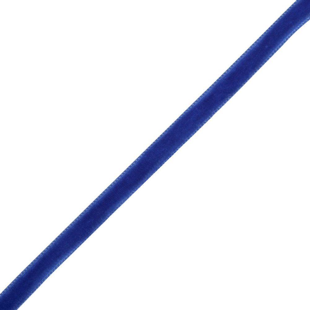 Single Faced Velvet Ribbon Made in Italy - 1/4" - Evening Blue - Sabine Collection