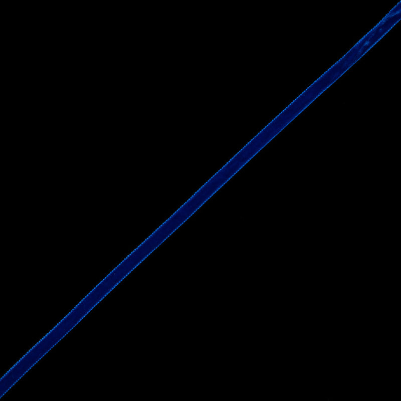 Single Faced Velvet Ribbon Made in Italy - 1/4" - Royal Blue - Sabine Collection