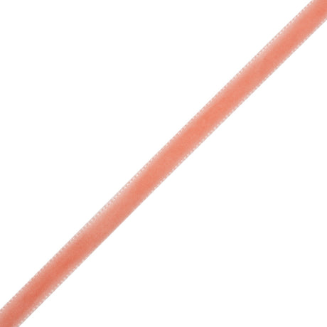 Single Faced Velvet Ribbon Made in Italy - 1/4" - Coral - Sabine Collection