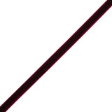 Single Faced Velvet Ribbon Made in Italy - 1/4" - Wine - Sabine Collection