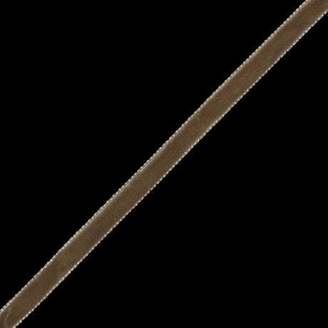Single Faced Velvet Ribbon Made in Italy - 1/4" - Beige - Sabine Collection