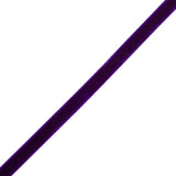 Single Faced Velvet Ribbon Made in Italy - 1/4" - Purple - Sabine Collection
