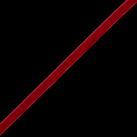Single Faced Velvet Ribbon Made in Italy - 1/4" - Red - Sabine Collection