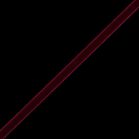 Single Faced Velvet Ribbon Made in Italy - 1/4" - Dark Red - Sabine Collection