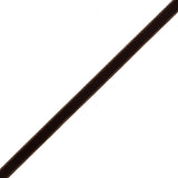 Single Faced Velvet Ribbon Made in Italy - 1/4" - Brown - Sabine Collection