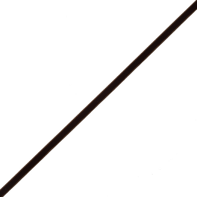 Single Faced Velvet Ribbon Made in Italy - 1/4" - Brown - Sabine Collection