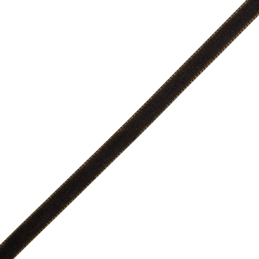 Single Faced Velvet Ribbon Made in Italy - 1/4" - Chocolate - Sabine Collection