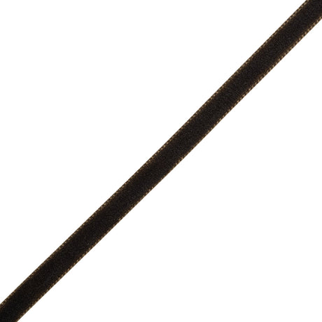 Single Faced Velvet Ribbon Made in Italy - 1/4" - Chocolate - Sabine Collection