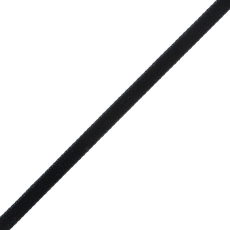 Single Faced Velvet Ribbon Made in Italy - 1/4" - Black - Sabine Collection