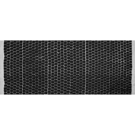 Black Novelty Geometric Embroidered Organza