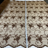 Beaded Lace Fabric on Polyester Net Mesh 52"