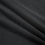 Italian Black 1x1 Polyester Rib Knit