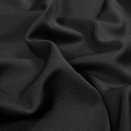 Italian Black 1x1 Polyester Rib Knit