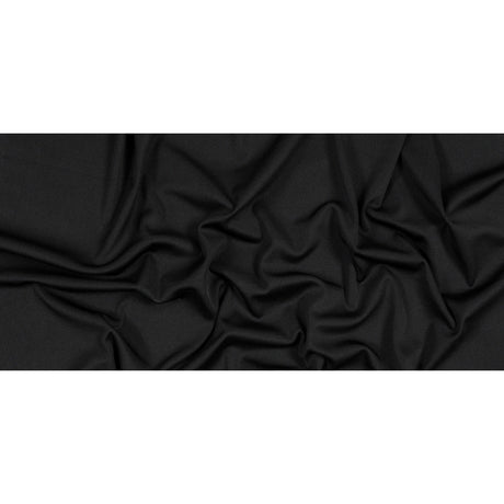 Italian Black 1x1 Polyester Rib Knit