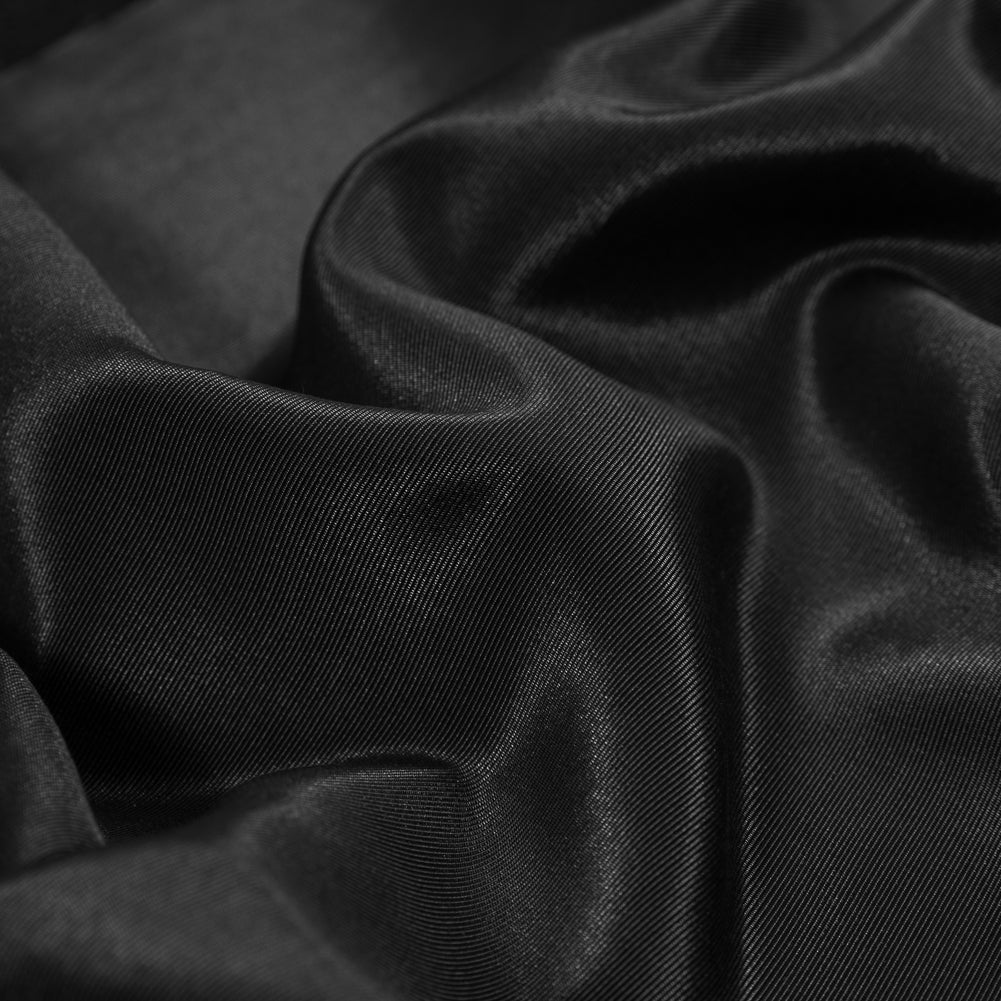 Flame Retardant Polyester Bengaline - Jet Black