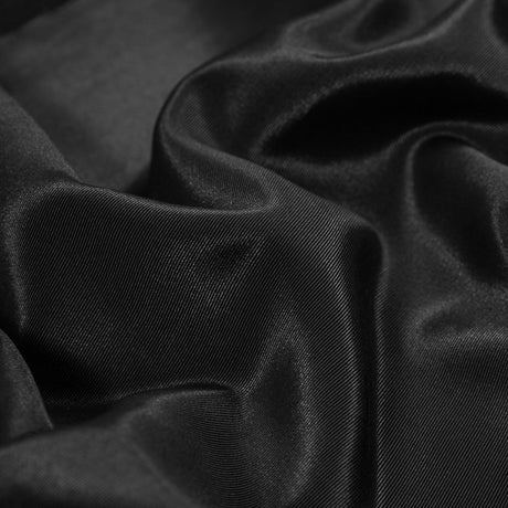 Flame Retardant Polyester Bengaline - Jet Black