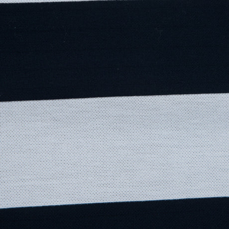 Navy and White Awning Striped Knit Pique