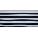 Navy and White Awning Striped Knit Pique