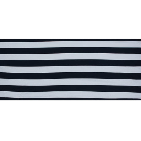 Navy and White Awning Striped Knit Pique