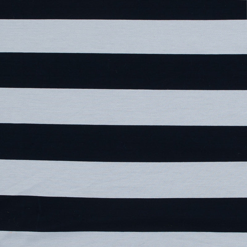 Navy and White Awning Striped Knit Pique