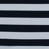 Navy and White Awning Striped Knit Pique