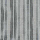 White, Black and Metallic Gold Striped Gauzy Cotton Dobby