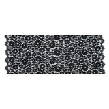 Famous NYC Designer Black Corded Floral Lace with Scalloped Edges