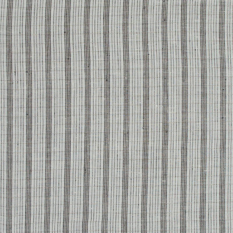 Pale Beige and Black Striped Linen Woven