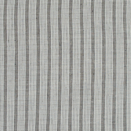 Pale Beige and Black Striped Linen Woven