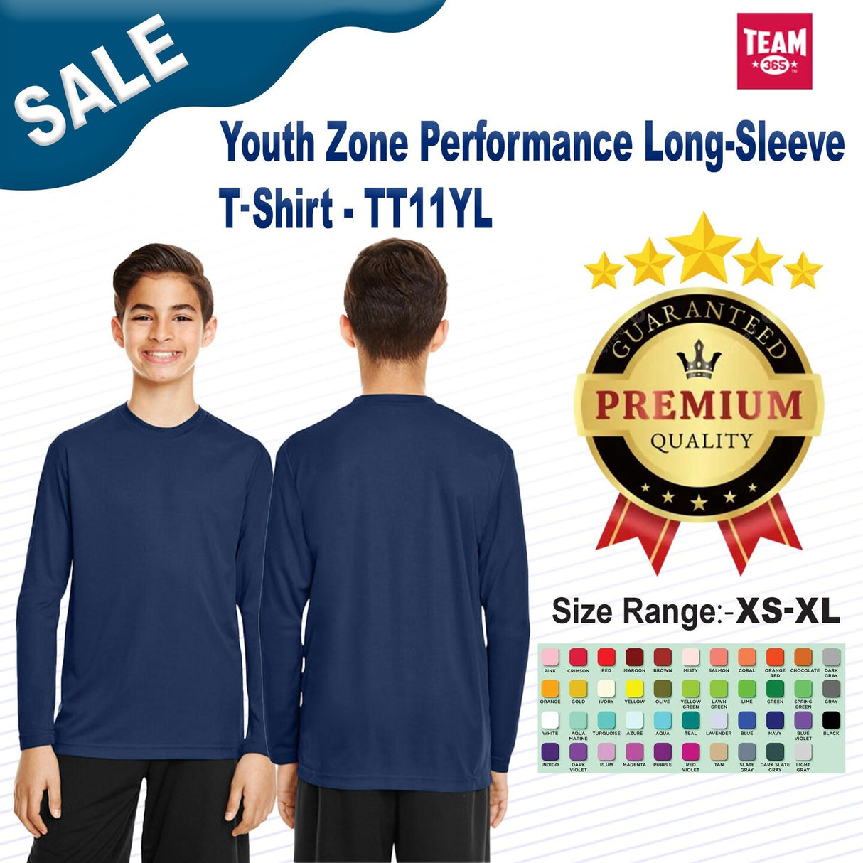 Team 365® Youth Zone Performance Long-Sleeve T-Shirt