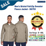 Devon & Jones® Men's Bristol Full-Zip Turtle Neck Long Sleeve Sweater Fleece Jacket