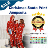 Christmas Santa Print Jumpsuits