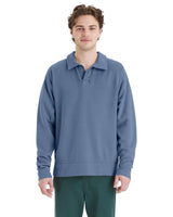 ComfortWash by Hanes® Garment Dye Polo Collar Sweatshirt - GDH490