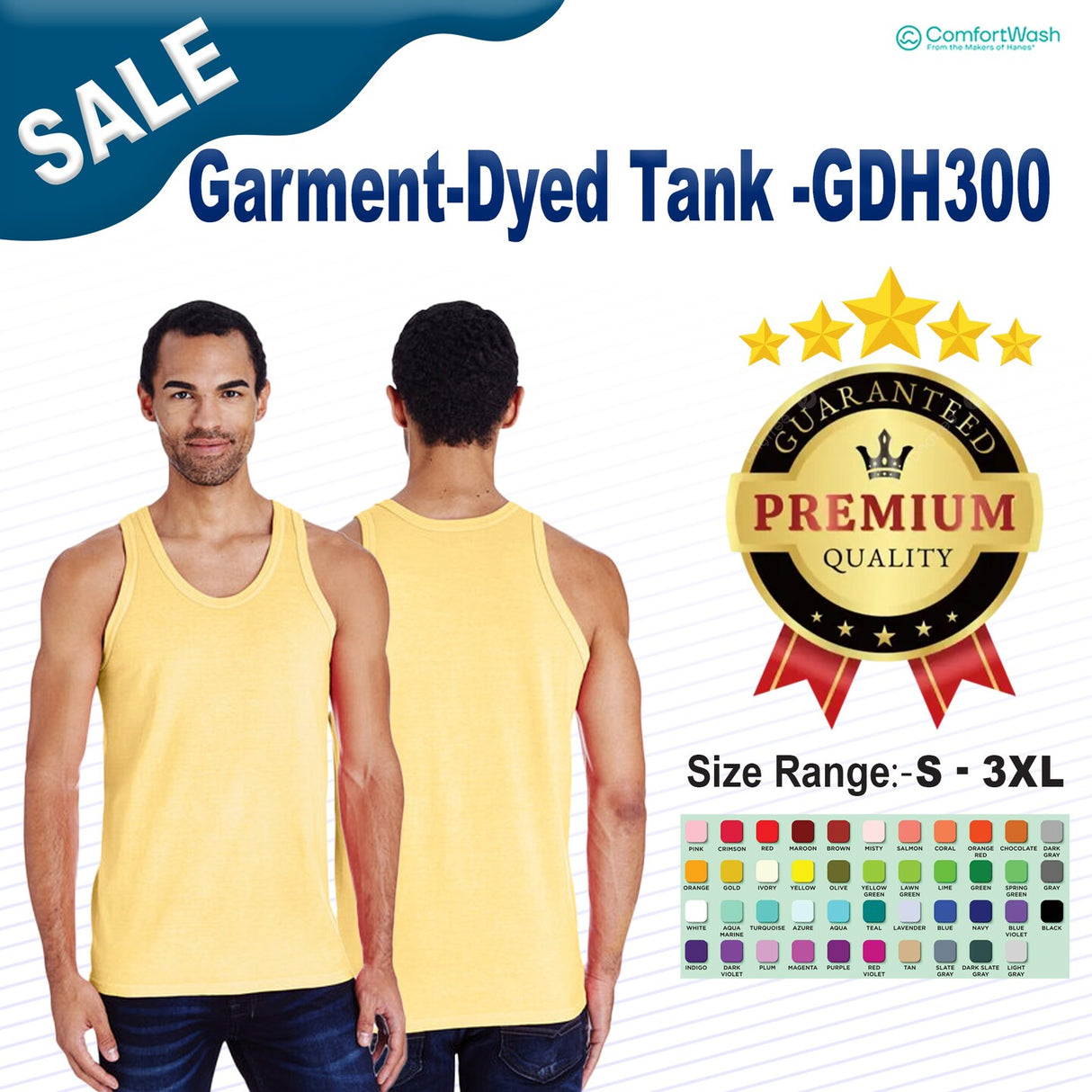 ComfortWash by Hanes® Garment-Dyed Tank - GDH300