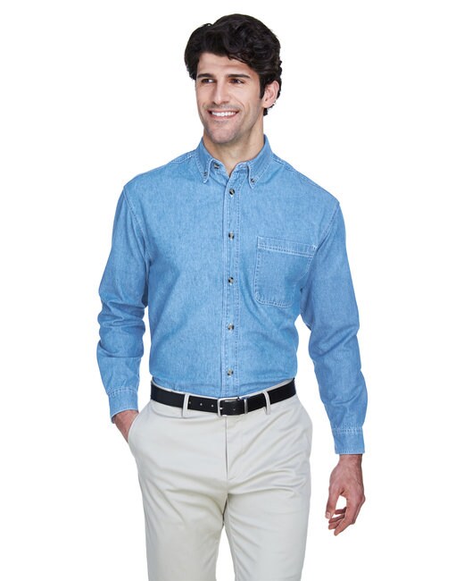 UltraClub® Men's Cypress Denim with Pocket