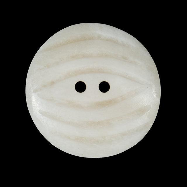 Bone White Etched Horn Coat Button - 44L/28mm