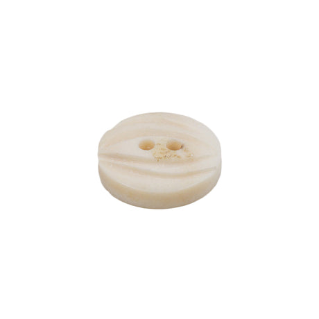 Bone White Etched Horn Coat Button - 25L/16mm