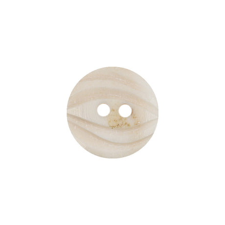 Bone White Etched Horn Coat Button - 25L/16mm