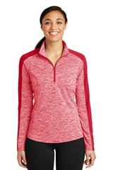 Sport-Tek® Women's PosiCharge Electric Heather Colorblock 1/4-Zip Pullover Lightweight Performance Top