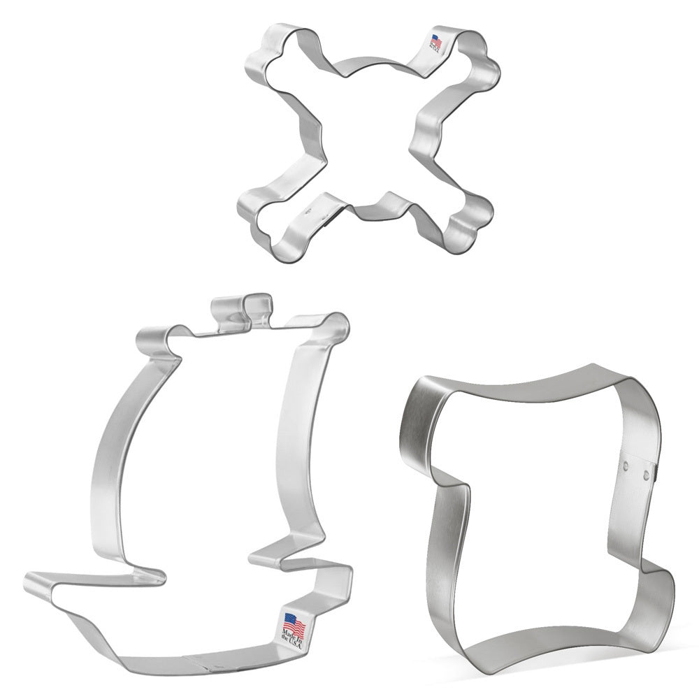 Pirate Cookie Cutter Set 3 Pc HS0512