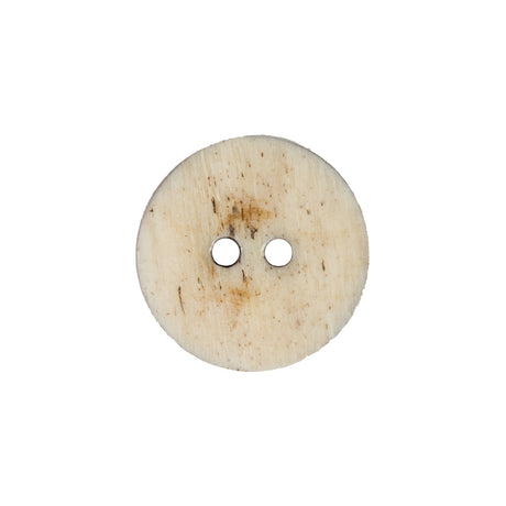 Natural and Brown 2-Hole Bone Button - 34L/21.5mm