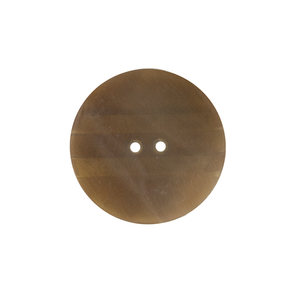 Striped Natural 2-Hole Horn Button - 40L/25.5MM